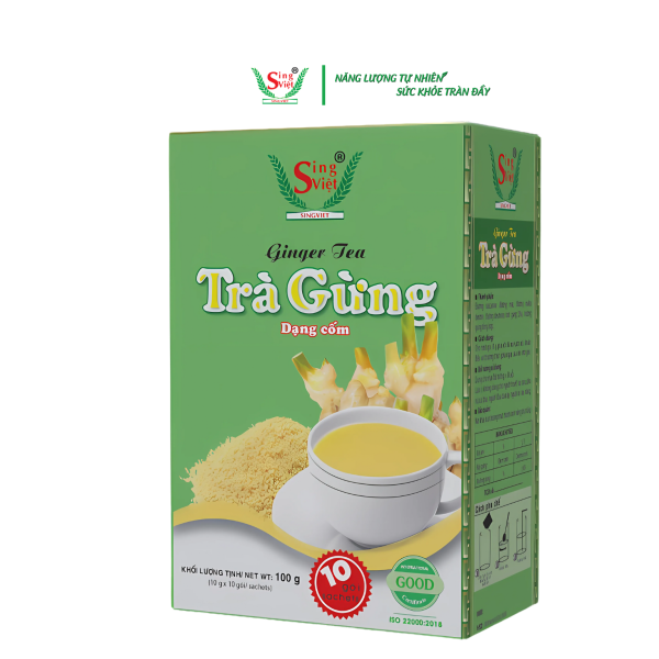 Trà Gừng Dạng Cốm - Hộp Xanh 100g