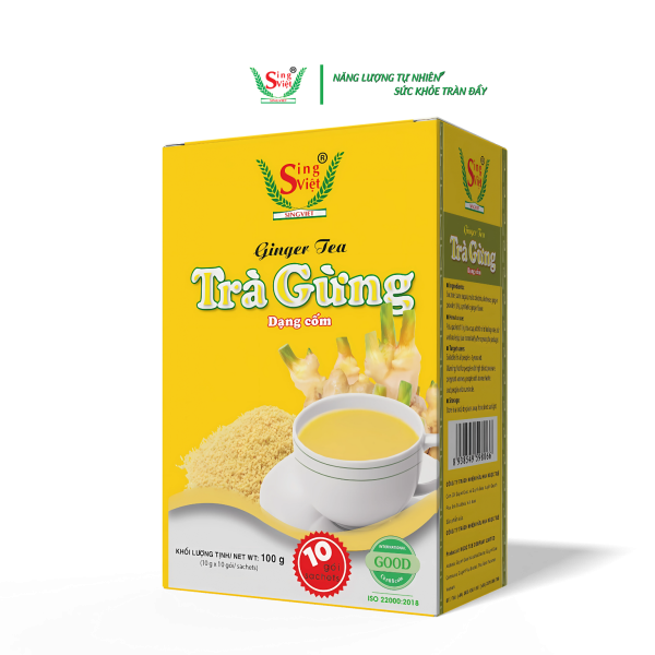 Trà Gừng Dạng Cốm - Hộp Vàng 100g