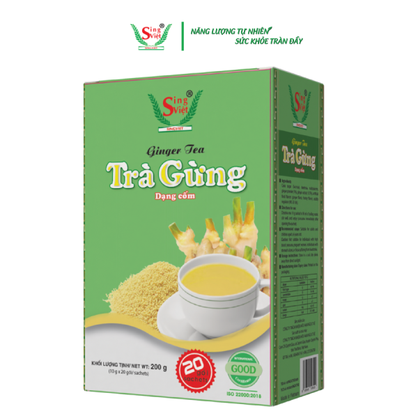 Trà Gừng Dạng Cốm - Hộp Xanh 200g